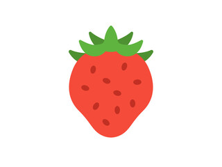 Fototapeta premium 赤色のいちごのアイコンのイラスト