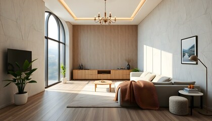 Fototapeta premium Modern Living Room with Natural Light