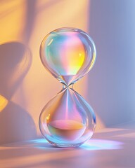 Agile Entrepreneurship models, Colorful Hourglass Symbolizing Time in Business Models