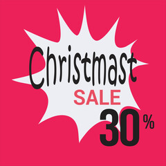 Christmast shopping discounts sale banner