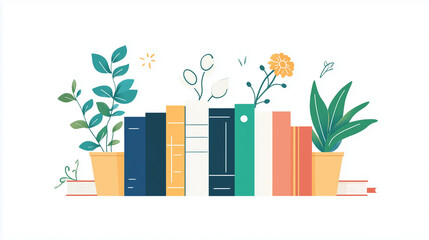 Books on White Background Isolated for Reading and Education Featuring Stack of Literature for Knowledge and Learning






