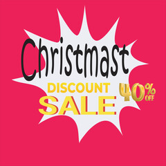 Christmast shopping discounts sale banner