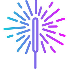 Festive Sparkler Gradient Icon