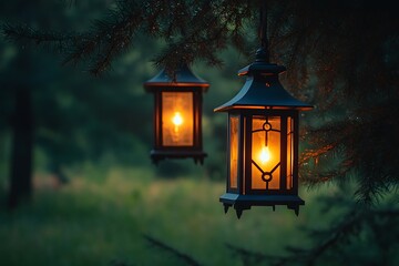 lantern in the night