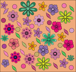 Its a funky floral design