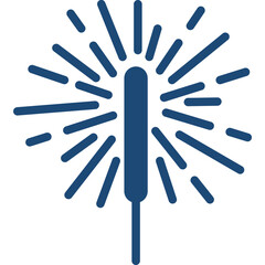 Festive Sparkler Solid Color Icon