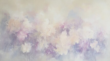 Fototapeta premium A light dusty pastel abstract design with muted lavender and pale peach tones, creating a soft and ethereal atmosphere