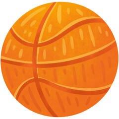 Hand drawn watercolor basket ball illustration