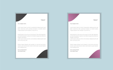 Modern corporate letterhead template design for your project, vector design.