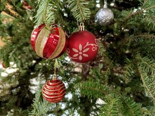 ball decoration on Chrismas tree