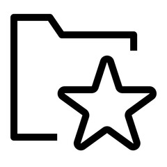 Obraz premium Folder Thin Icon
