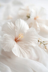 Obraz premium Hibiscus flower on white background