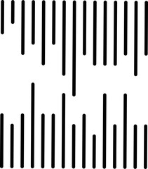 Geometric pattern vector. Line vertical design for trellis pattern, wallpaper, textile, background. black on white
