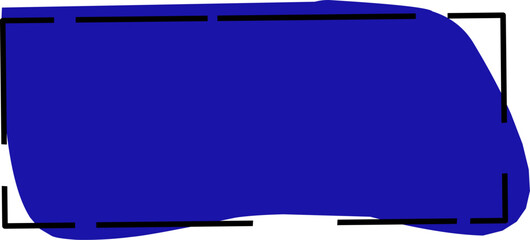 Blank white square speech bubble on blue background. Talking about bubble text, chat box, message outline modern vector illustration design. Minimal social networking windows chat. Question and answer