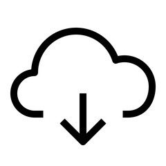 Cloud Computing Thin Icon