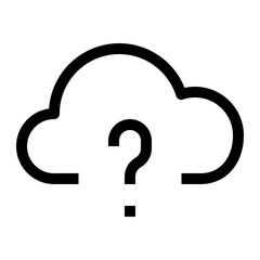 Cloud Computing Thin Icon