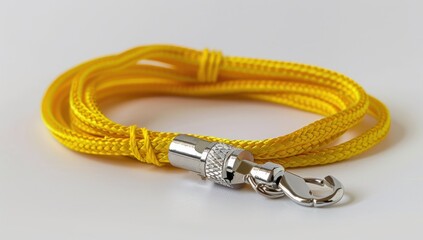 Yellow Rope Lanyard with Silver Clasp