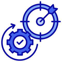 Effectiveness Blue Color Icon