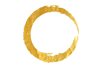 Gold round foil frame. Gold sparkle splatter border. Golden abstract foil frame. Splatter frames glitter. Gold stroke on transparent