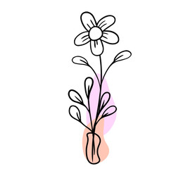 Aesthetic Flower Line Art