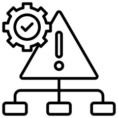 Risk Management Outline Icon