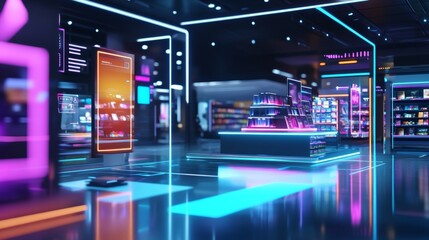 Obraz premium omni channel technology of online retail business