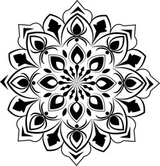 a mandala art, floral design, mandala stencil art illustration