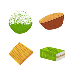 bundle set Snack Indonesia collection, Style Flat  background white. vector illustration