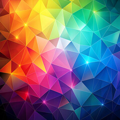 Abstract Geometric Background. Colorful Triangles