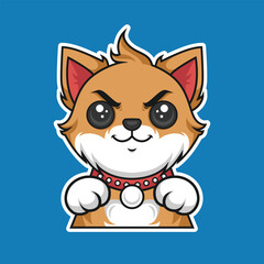 Cute Cat Cartoon Vector Icon Illustration. Animal Nature Icon Concept Isolated Premium Vector. Flat Cartoon Style
