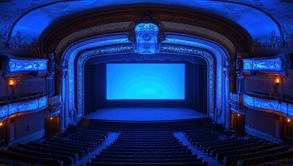 Naklejka premium Majestic Movie Palace: A Grand Theater Experience