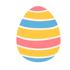 Easter egg painted easter holiday cartoon doodle illustration