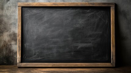 Blank Black Chalkboard Background	
