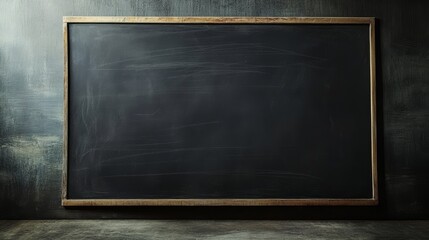 Blank Black Chalkboard Background	