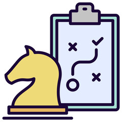 Strategic Plan Outline Color Icon