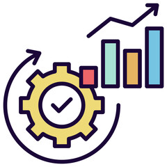 Continuous Improvement Outline Color Icon