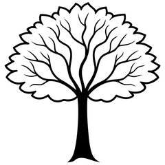 Abstract Tree Line Art for Modern Designs