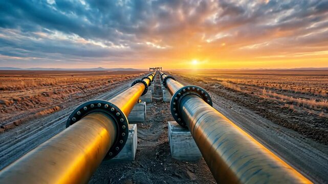 A large oil pipeline and gas pipeline are vital components within the oil refining process