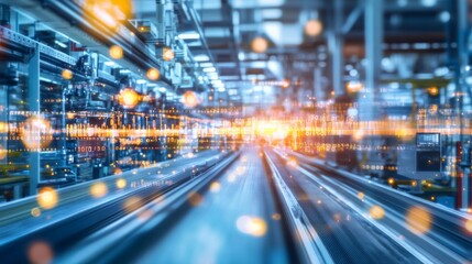 Modern Logistics Hub with High-Speed Systems