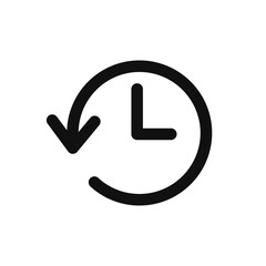 History vector icon, past symbol. Simple, flat design for web or mobile app