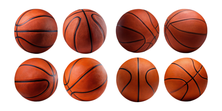 Various Basketball Designs on Transparent Background - Powered by Adobe