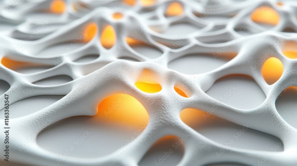 Poster abstract computing with soft glow effects and clean lines