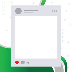 Naklejka premium Twibbon Template Transparent Background with a green border