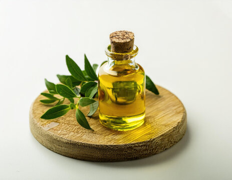 nuture oil bottle in the white background studio shot 