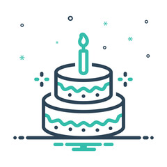 Mix icon for cake