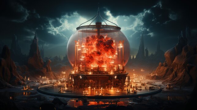 A demonstration against nuclear weapons