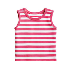 Soft Pink and White Striped Tank Top