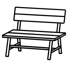 Detailed Line Work of Classroom Furniture