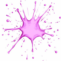 Pink Paint Splash 3D Illustration