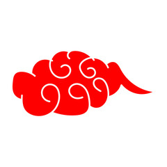 silhouette of a Collection of East Chinese Cloud Elements